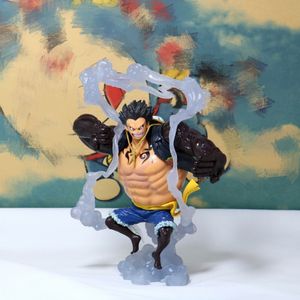 One Piece Battle Ver Monkey D Luffy Gear 4 Bound Man King Kong Gun Modelo Juguete Luffy Figura de acción Colección Juguetes para niños X0526