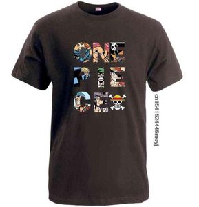 One Piece Anime japonés Luffy Ace Camiseta Algodón Suelto Vintage Impreso Camisetas Top Hombres Cool Retro Hip Hop Camiseta de manga corta G12616210
