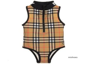 One Piece Swimsuit para niños diseñador de trajes de baño para niñas Volteo de la marca Trajes de baño Monokinis para niños Swimwear JJB 200314014408571