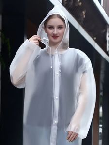 Imperméable à capuche imperméable une pièce pour adultes, Pancho à manches longues avec cordon de serrage blanc, réutilisable et pratique