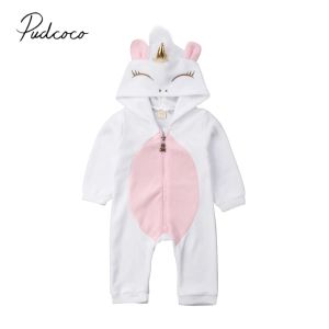 One-pièces 2019 tout nouveau nouveau-né bébé bébé fille garçon licorne ailes roberie