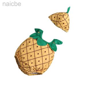 Traje de baño de una pieza con forma de animal y fruta linda para bebé + gorro de natación para niñas, niños, ropa deportiva acuática para niños pequeños de verano 240327