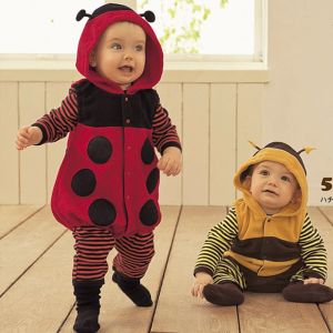 One-pièces Baby Rompers Ladybug Bee Costumes Winter Baby Clothes Hoodies Boys Pyjamas Girl Pjs Tenue NOUVELLET
