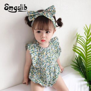 One-pièces à chaud Vente d'été Baby Tenues Floral Sweet Robe NOUVELLES Girls NOUVEAU COTTON TODDLER ROMMER