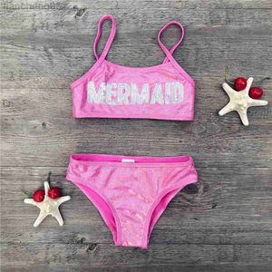 Una pieza Niños 2 piezas Traje de baño Niñas Lentejuelas Oro caliente Conjuntos de baño Traje de baño para niños Bikinis para niños Conjunto de bebé Nuevo Biquini Infantil W0310