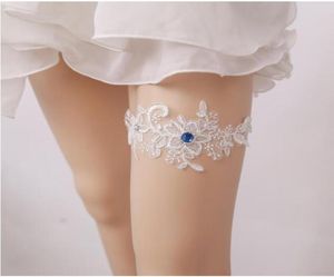 Un diamante de diezu Dinestono blanco Lace Garters Bridal Garters para la fiesta de novia de la fiesta Vestidos de la noche US S038113603