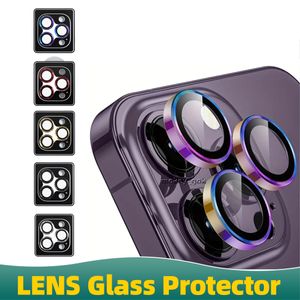 Protecteur d'objectif pour iPhone, Installation facile, une touche, pour iPhone 15 Pro Max, 14Plus, 13, 12, 11, Protection en verre d'appareil photo, haute transparence