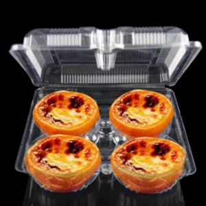 One Up Package Plateaux à tarte aux œufs Boucle automatique Cuisson transparente Boîtes d'emballage en plastique Usine de biscuits personnalisés Dessert Boîte en gros