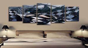 Sólo lienzo sin marco 5 piezas Anime japonés Black Rock Shooter arte de la pared HD lienzo impreso pintura moda imágenes colgantes habitación Deco8976750