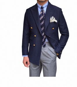 Solo chaqueta 1 PCS British Daily Men Blazer Slim Suit Blazer Homme Solid Masculino Fi Traje Doble Breasted Casual Trendy D47Z #