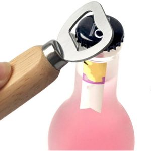 Ouvre-bouteille pratique en bois massif, poignée en forme de cœur, ouvre-bouteille de bière, ouvre-boîte, poignée en bois, dissolvant de bouchon, Gadget de fête de Bar