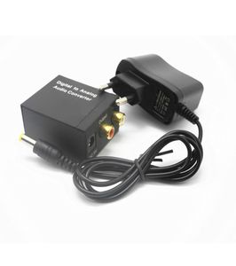 Optical 35 mm coaxial toslink numérique à analogique convertisseur adaptateur audio RCA LR avec adaptateur d'alimentation du câble à fibre optique4914486