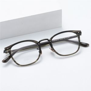 Lunettes optiques pour hommes femmes rétro designer GMS-647TS lunettes de mode monture en titane élasticité détaillée style ovale plaque de lentille anti-lumière bleue avec boîte