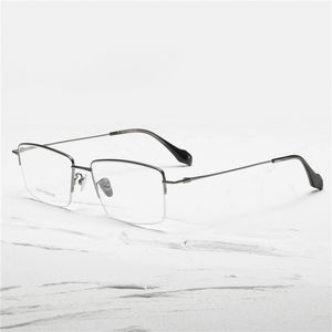 Anteojos ópticos para hombres Mujeres Diseñador retro 2106 Gafas de moda Gafas Medio marco Elasticidad detallada Estilo cuadrado Placa de lente de luz anti-Blue con caja