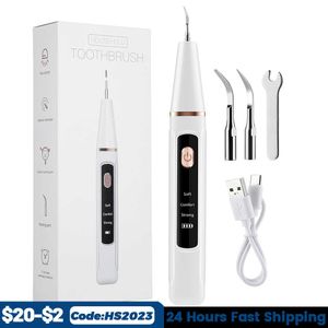 Oral Irrigators Other Hygiene Electric Ultrasonic Irrigator Dental Scaler Calculus Tartar Remover Tooth Stain Cleaner LED Teeth Whitening Cleaning tools 221215