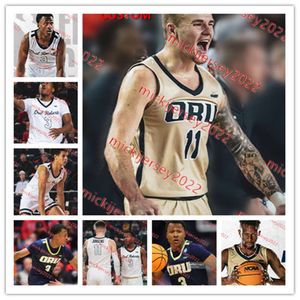 Oral Roberts Golden Eagles Basketball Jersey 12 Jalen Miller 1 Braeden Moore 11 Pablo Navarro 32 Ashton Smith Oru Jerseys Custom