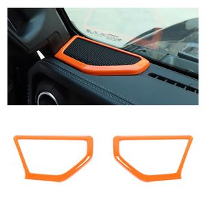 Embellecedor de cubierta de decoración de altavoz de pilar ABS naranja para Jeep Wrangler JL JT 2018-2020, accesorios interiores 264s