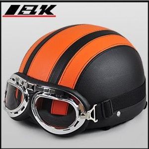 Orange amp noir été demi visage casque femmes électrique chariot armet bouclier soleil moto Helmmix color6807869