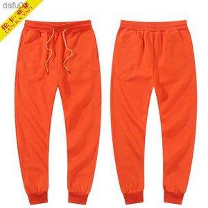 Oranje Broek Voor Mannen Joggingbroek Joggingbroek Vrouwen Joggers Bruin Winter Fleece Sportbroek Casual Mode Losse Zwart Rood L230520