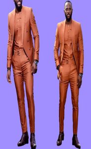 Costume orange Peak Paped Men039s Blazer costumes 2 pièces smokings wear party wear personnalisé Slim Fit Man Business Suit 6284982