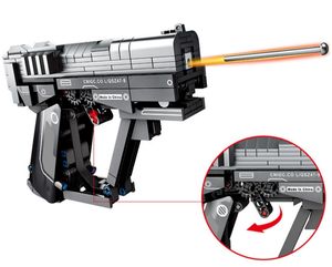 Build Block Gun Toy Shell Eject Orbeez Gun Model Kit Toy pistolet jouet ak47 Flechette Pistol Part Gun Airsoft Tactical Air Soft Gun Pistol Clip Puzz