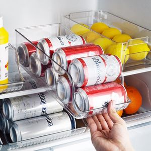 Organisation Refrigérateur Empilage Soda Pop Can Organizer Paste de bouteille de roule