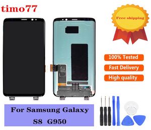 Panneaux d'écran LCD d'origine 100 Affichage de la pièce de remplacement du numériseur à écran tactile pour Samsung Galaxy S8 G950 G950A G950F G950T G950V5344732