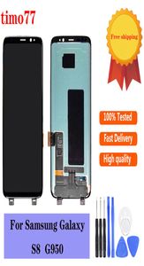 Panneaux d'écran LCD d'origine 100 Affichage de l'écran tactile Numéro de remplacement Pièce de remplacement pour Samsung Galaxy S8 G950 G950A G950F G950T G950V4373749