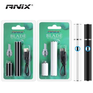 Original ANIX lame cire DabTool concentrés outil de coupe 650mAh noir blanc cire herbe sèche vaporisateur Vape stylo lame USB Blister kits