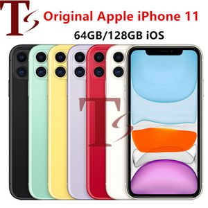 original Apple iPhone 11 64GB 128GB ROM Unlocked Smartphone Face ID iOS A13 Dual 12MP Camera 6.1" Screen refurbished iphone11 Cellphone 5pcs