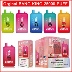 Original Bang King 25000 Puffs Vapes jetables Vaporisateur de cigarette électronique Gros Vape Pen avec 46 ml E-Juice Dual Mesh 12 Saveurs