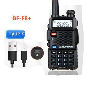 Talkie-walkie d'origine Baofeng BF-F8 + charge TYPE-C double bande Vhf Uhf SMA-F radio bidirectionnelle BF F8 + F8 Comunicador Ham CB Radio FM SOS gamme émetteur-récepteur Hf Vs UV-5R