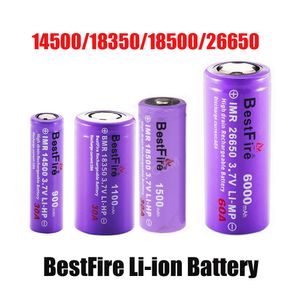 Batterie d'origine BestFire IMR 18500 26650 14500 900mAh 30A 18350 1500mAh 20A 3.7V 6000mAh 60A Batteries au Lithium rechargeables