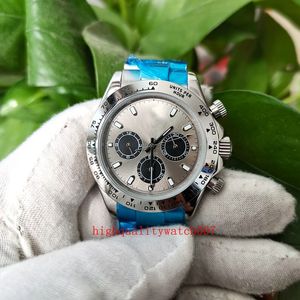 Archivo de caja original Reloj de alta calidad Nueva versión para hombre 40 mm Grayr Dial 18K platino 116519 ETA 2813 Movimiento SIN cronógrafo Movimiento automático Reloj para hombre Relojes