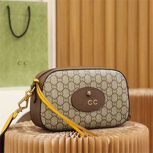 Original Cool Tiger Head Camera Classic Old Flower Canvas One Shoulder Crossbody Bag for Men and Women 5478