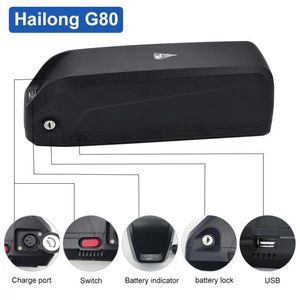 Batterie d'origine EBike Hailong 48V 10Ah 12.5Ah17.5Ah 20Ah Polly 52V 17.5aH batterie de vélo électrique pour moteur 250W-1000W 18650