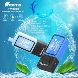 FEEMO 10000 PUFFS ORIGINAL VAPOSE VAPE ELECTRONIQUE Cigarette Rechargeable Préfilée E CIG 650mAh Écran LCD Batterie 20 ml 10k POD POD