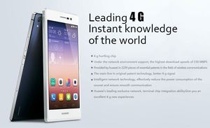 Téléphone portable d'origine Huawei Ascend P7 4G LTE 2 Go de RAM 16 Go de ROM Kirin 910T Quad Core Android 5,0 pouces 13,0MP 2500mAh Téléphone mobile intelligent