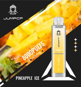 Original JUMPCP Crystal 8000 Puff E Cigarettes Stylo Vape Jetable 600mAh Batterie Rechargeable 12 Saveurs 2% 5% Capacité 15ml Framboise Bleue