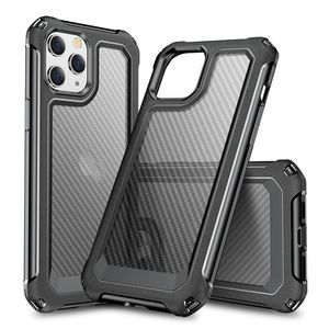 Coque de luxe antichoc en Fiber de carbone pour iPhone, compatible modèles 15, 14, 13, 12, 11 pro Max, X, XR, XS, mat, transparente, armure 2 en 1