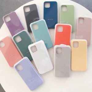 Case de silicona líquida original para iPhone 15 Pro Max 14 13 11 12 Fondo de portada de teléfono trasero suave y software