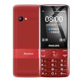 Téléphone portable d'origine Philips E518 4G LTE 512 Mo de RAM 4 Go de ROM Android 2,8 "écran 0,2 MP 2070 mAh longue veille téléphone portable intelligent pour parents plus âgés hommes femmes enfants enfants