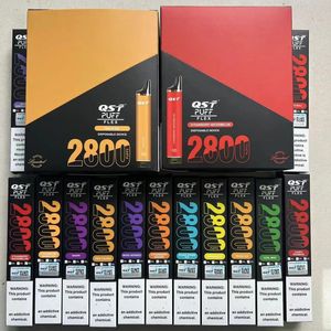 Original Puff Flex QST 2800 puff E Cigarrillo desechable kits de pluma vape 2% 5% 2800 puffs 8ML precargado 20 colores VS Flow XXL Plus
