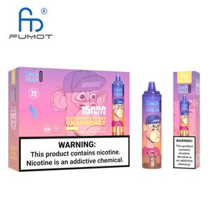 Original RandM Tornado 15000 Puffs indicador LED Fumot Facotry Vape desechable Dispositivo multicolor de gran capacidad 41 colores 25 ml vaporizador de vaina