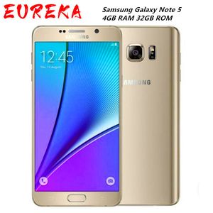 Téléphone portable d'origine Samsung Galaxy Note 5 N920A N920P remis à neuf 4 Go de RAM 32 Go de ROM 16MP GPS WIFI 4G LTE