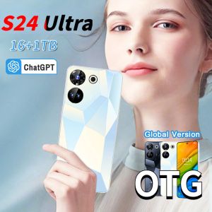 Teléfono Original S24Ultra 5G 7,3 HD 16GB + 1TB 8000mAh 108MP desbloqueo facial tarjeta Dual Smartphone10 Core Snapdragon 8 Gen2 NFC turístico