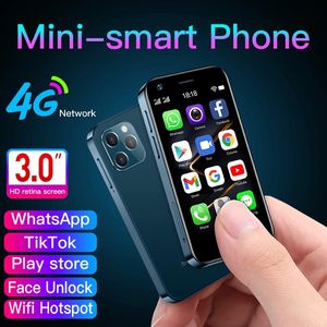 Téléphones portables d'origine Soyes XS12 Full 4G LTE Mini Smartphone Android 3 Go + 64 Go MTK6737 2050 mAh XS Dual Sim Card Mobile Téléphone portable NFC Fingerprint