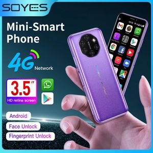 Téléphone intelligent d'origine SOYES S10I Mini 4G LTE réseau Android Google Playstore 3 Go de RAM 64 Go de ROM Face ID Fingerprint débloqué 2050 mAh Dual Sim Cards Mobile Phone