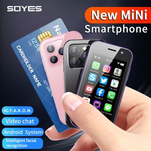 Original SOYES XS14 Pro Mini 3.0 Inch Smart Phone 4G LTE 2GB RAM 16GB ROM Unlocked Android 9.0 Quad Core 2600mAh Face ID Type C OTG Small Cell Phone