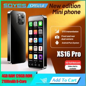 Original SOYES XS16 Pro 4 '' Mini Smartphone 4GB RAM 128GB ROM Android 10.0 Octa core 2600mAh Face ID NFC 4G LTE Tipo-C OTG Teléfono pequeño